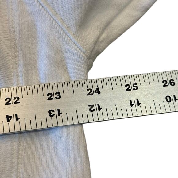 Champion Reverse Weave White Size Large Hoodie with Textured Logo - Picture 3 of 7